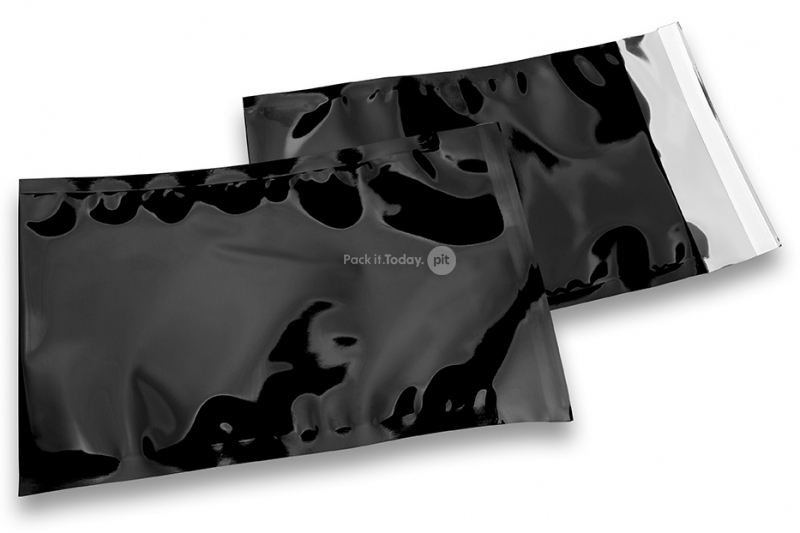 Schwarze Metallic Folienkuverts - 162 x 229 mm