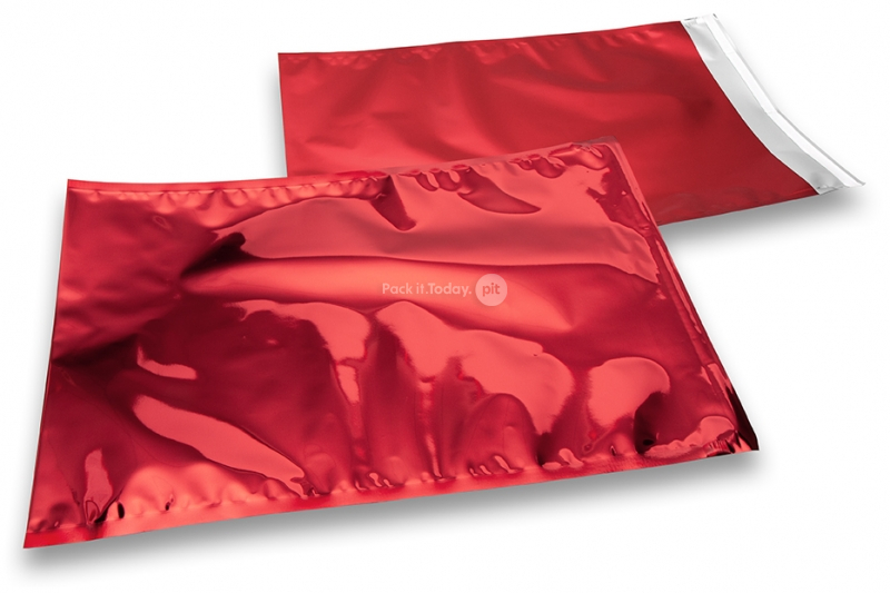 Rote Metallic Folienkuverts - 229 x 324 mm