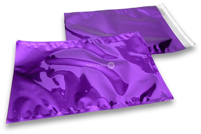 Lila Metallic Folienkuverts - 320 x 430 mm