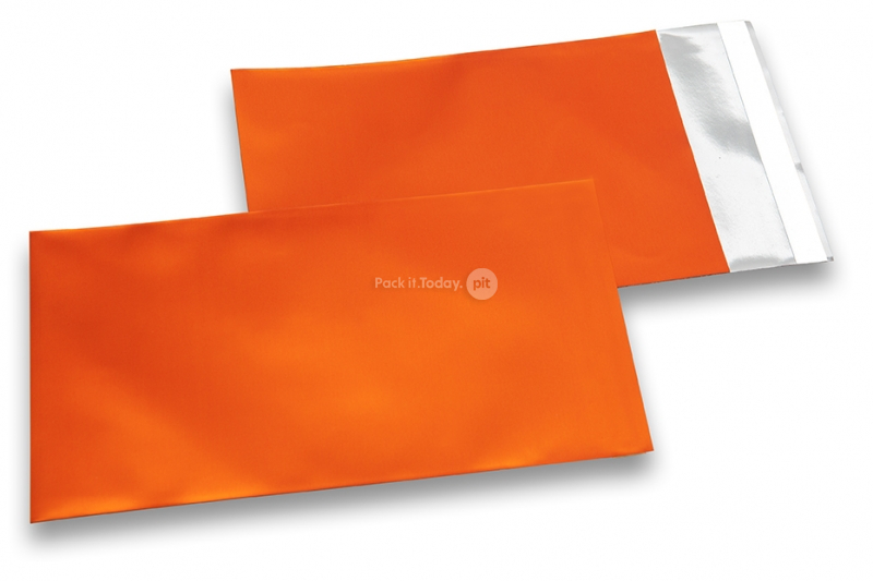 Orange Folienkuverts matt metallic farbig - 114 x 162 mm