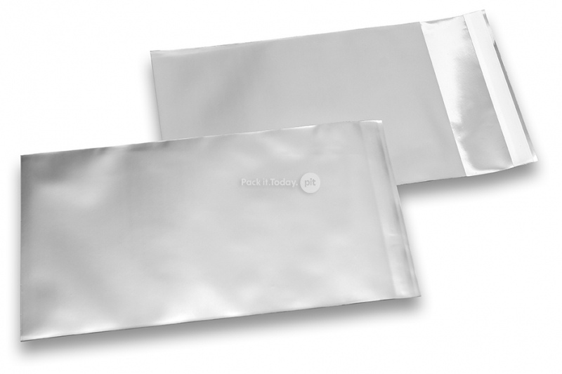 Silberne Folienkuverts matt metallic farbig - 114 x 162 mm