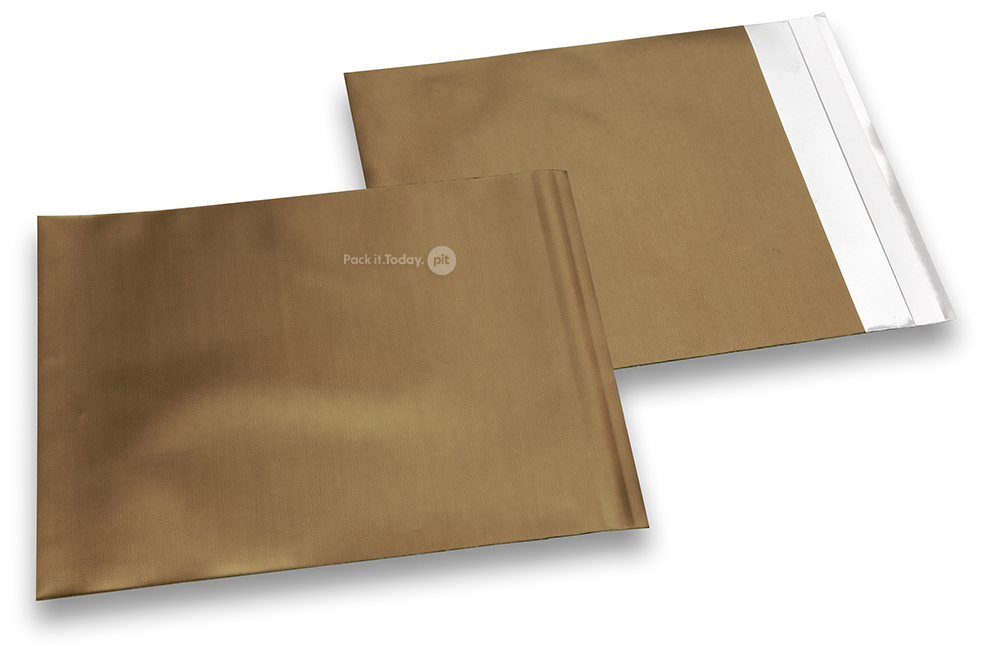  Goldene Folienkuverts matt metallic farbig - 165 x 165 mm