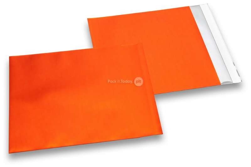Orange Folienkuverts matt metallic farbig - 165 x 165 mm