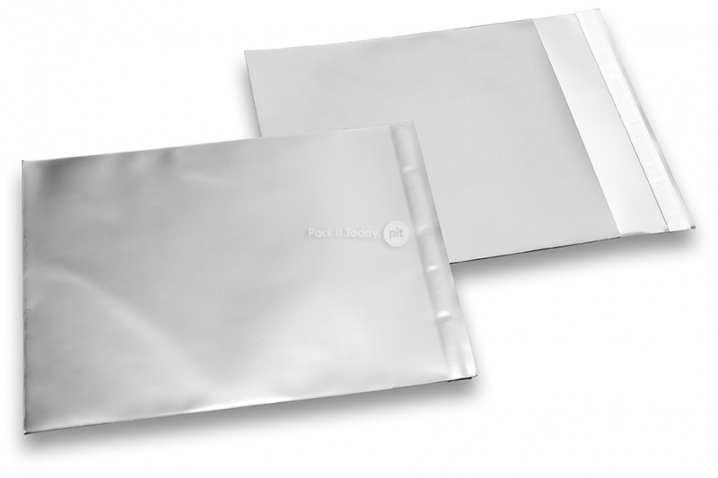 Silberne Folienkuverts matt metallic farbig - 165 x 165 mm