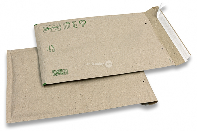 Braune Graspapier Luftpolstertaschen - 220 x 340 mm