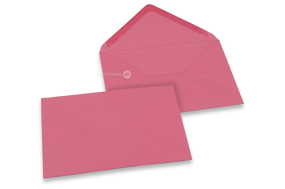 Farbige Kuverts  für Glückwunschkarten - Rosa, 125 x 175 mm