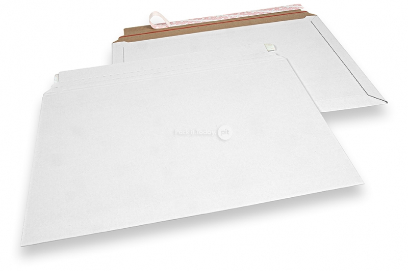 Versandtaschen aus Wellpappe Weiß - 375 x 520 mm