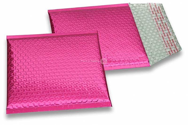 Luftpolstertaschen metallic umweltfreundlich - Rosa 165 x 165 mm