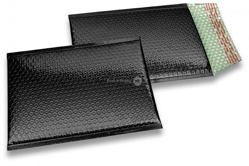 Luftpolstertaschen metallic umweltfreundlich - Schwarz 180 x 250 mm