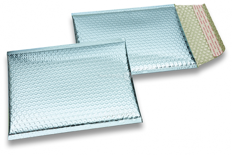 Luftpolstertaschen metallic umweltfreundlich - Eisblau 180 x 250 mm