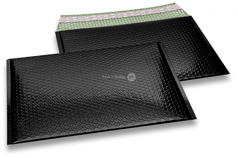 Luftpolstertaschen metallic umweltfreundlich - Schwarz 235 x 325 mm