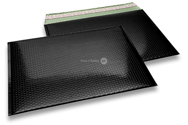 Luftpolstertaschen metallic umweltfreundlich - Schwarz 320 x 425 mm