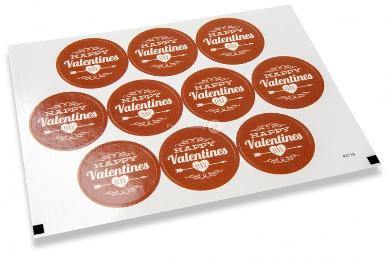 Liebe-Verschlusssiegel - happy valentines day braun