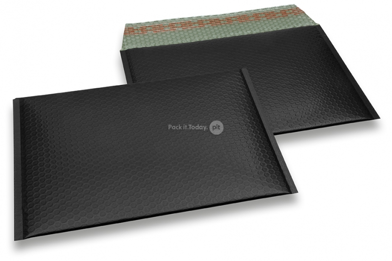 Luftpolstertaschen matt metallic umweltfreundlich - Schwarz 235 x 325 mm