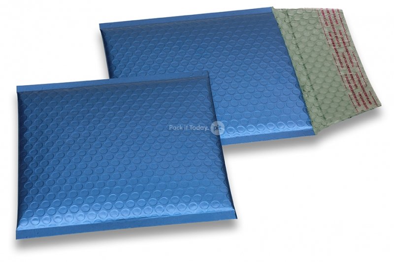 Luftpolstertaschen matt metallic umweltfreundlich - Dunkelblau 165 x 165 mm