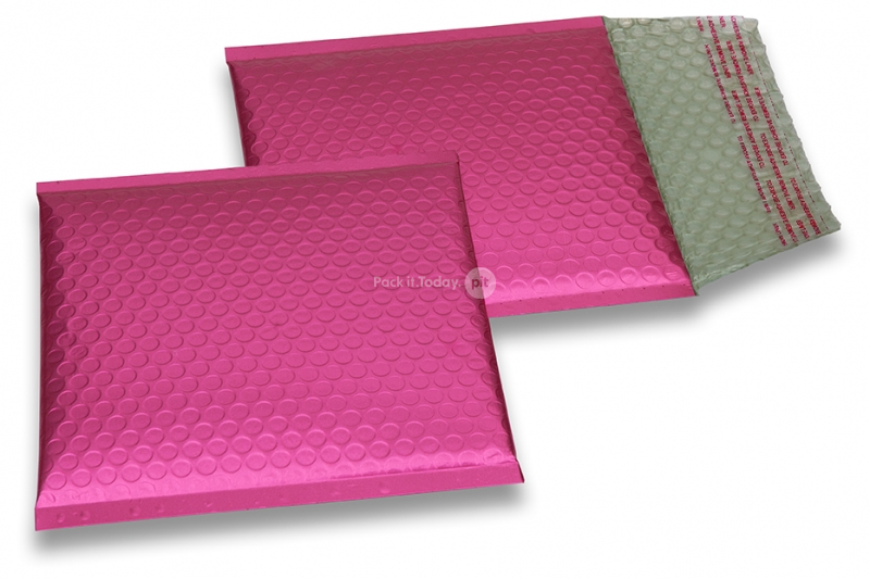 Luftpolstertaschen matt metallic umweltfreundlich - Rosa 165 x 165 mm