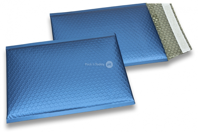 Luftpolstertaschen matt metallic umweltfreundlich - Dunkelblau 180 x 250 mm