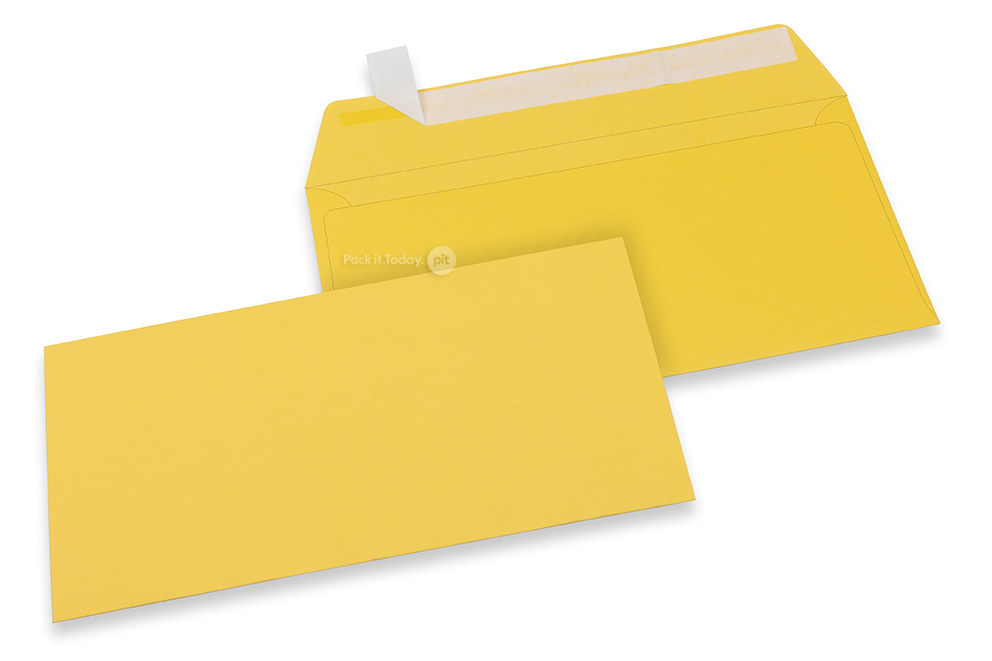 Farbige Kuverts Papier - Sonnenblumengelb, 110 x 220 mm