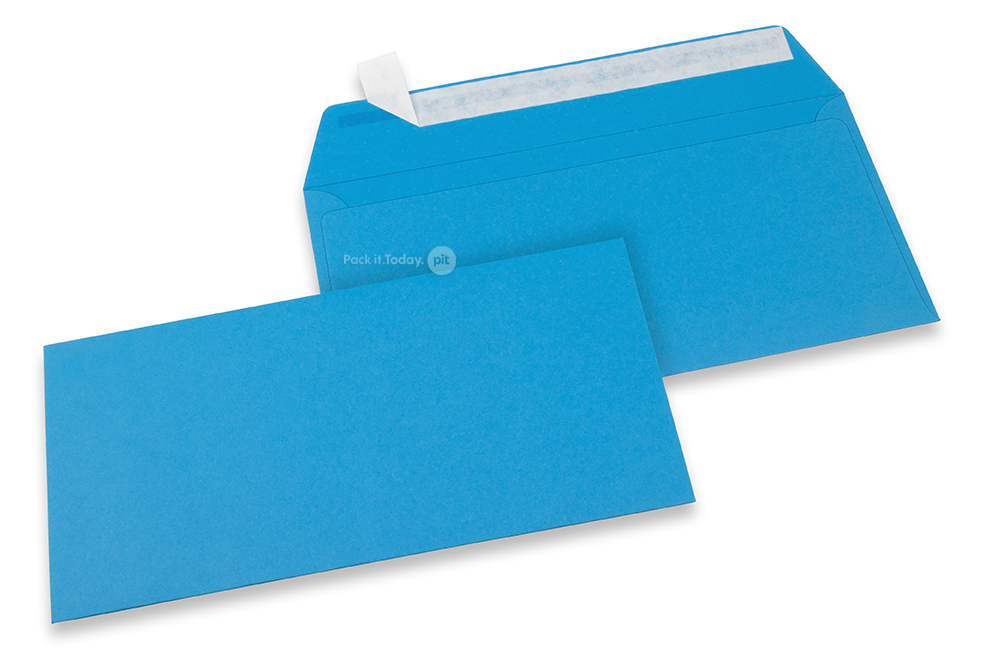 Farbige Kuverts Papier - Meerblau, 110 x 220 mm