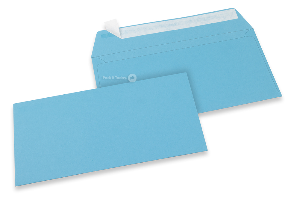 Farbige Kuverts Papier - Himmelblau, 110 x 220 mm