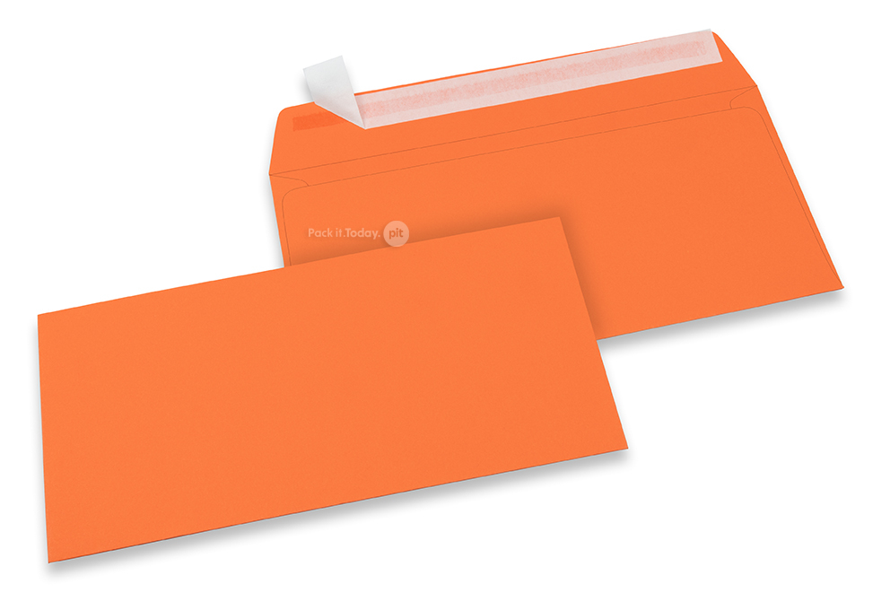 Farbige Kuverts Papier - Orange, 110 x 220 mm