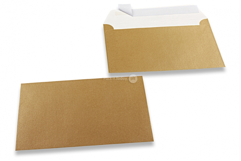 Goldene Kuverts mit Perlmutteffekt - 114 x 162 mm