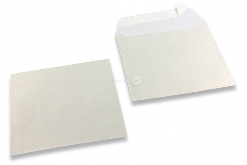 Weiss Kuverts mit Perlmutteffekt - 155 x 155 mm