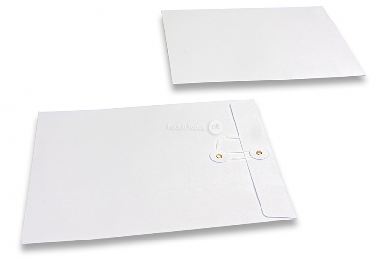 Kartonverpackung mit Kordelverschluss - 229 x 324 mm, weiß
