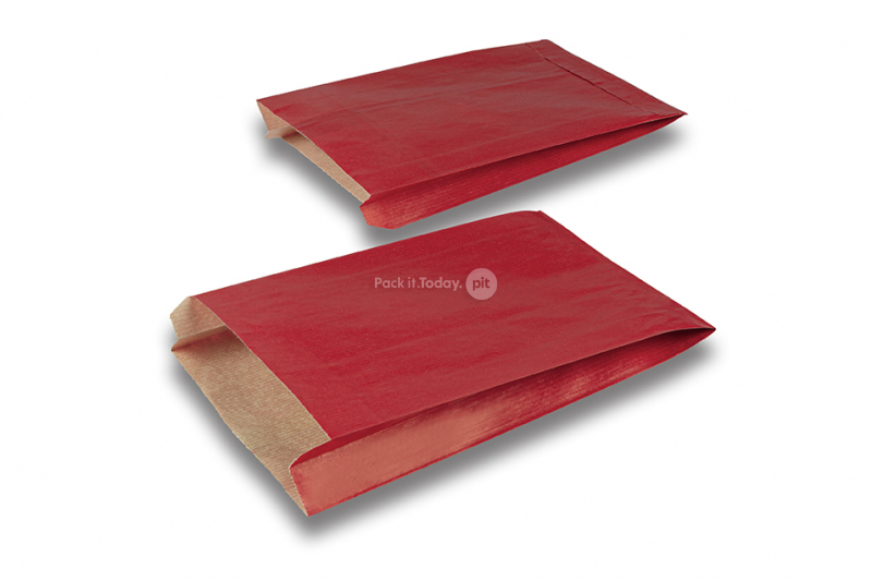 Geschenktüten aus farbigem Papier - Rot, 150 x 210 x 40 mm