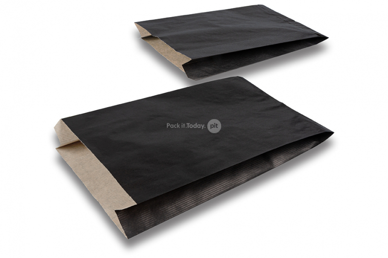 Geschenktüten aus farbigem Papier - Schwarz, 200 x 320 x 70 mm