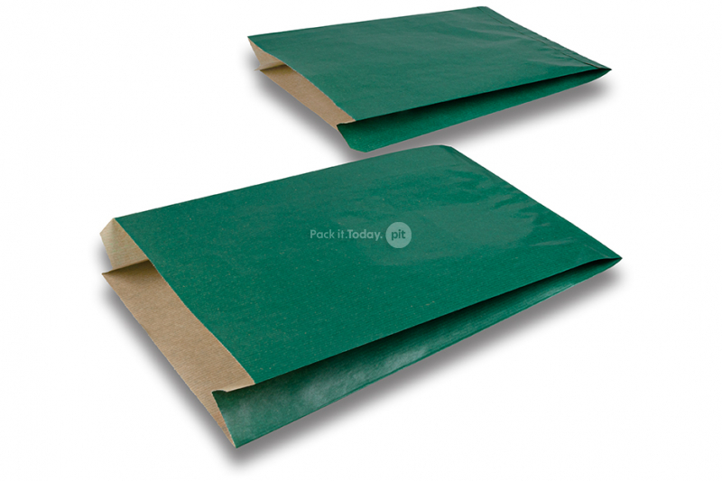 Geschenktüten aus farbigem Papier - Dunkelgrün, 200 x 320 x 70 mm
