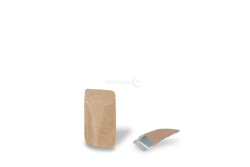Standbodenbeutel Braun-Kraft - 85 x 145 x 50 mm, 100 ml