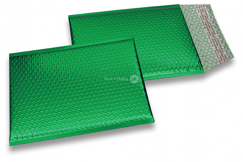 Luftpolstertaschen metallic umweltfreundlich - Grün 180 x 250 mm