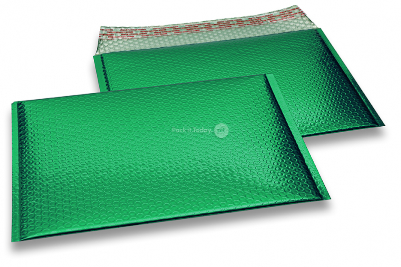 Luftpolstertaschen metallic umweltfreundlich - Grün 235 x 325 mm