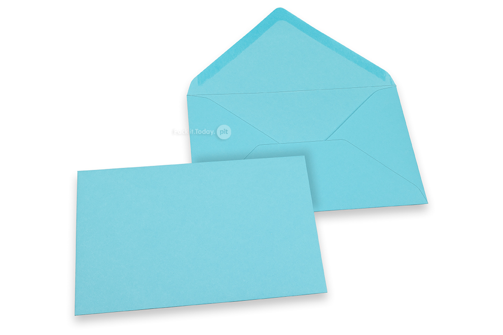 Farbige Kuverts für Glückwunschkarten - Himmelblau, 114 x 162 mm