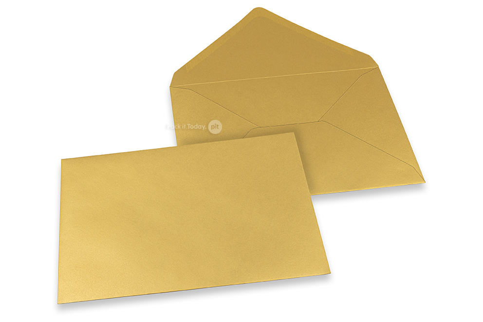 Farbige Kuverts für Glückwunschkarten - Gold metallic, 162 x 229 mm