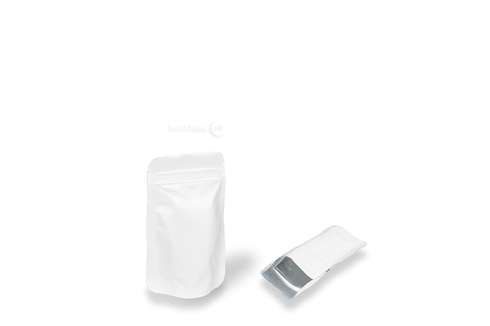 Standbodenbeutel Weiss-Kraft - 85 x 145 x 50 mm, 100 ml
