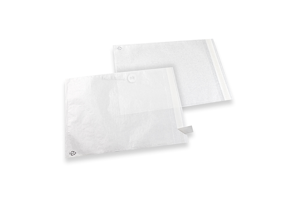 Pergamintüten weiß mit Klebestreifen - 200 x 230 mm