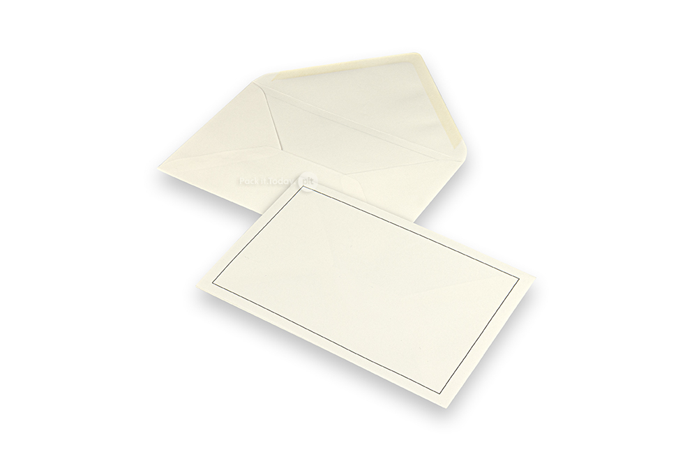 Kuverts für Trauerkarten - creme + einige Rand, 120 x 185 mm