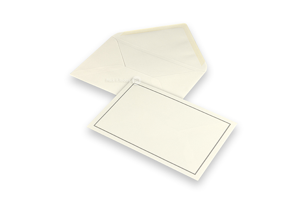 Kuverts für Trauerkarten - creme + Doppelkante, 120 x 185 mm
