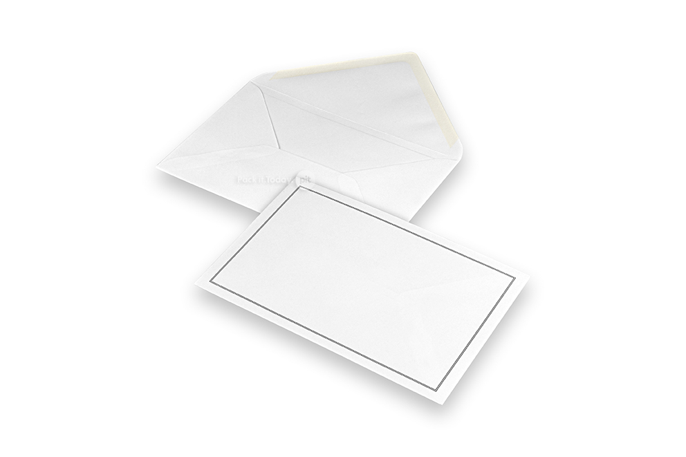 Kuverts für Trauerkarten - weiss + Doppelkante, 120 x 185 mm