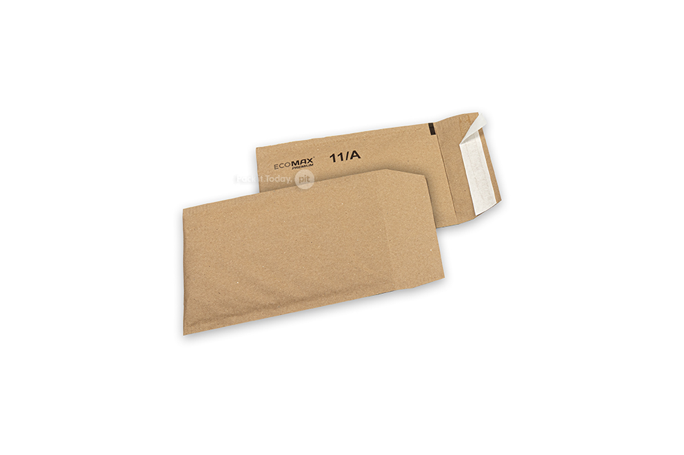 Luftpolstertaschen aus Papier – Ecomax - 100 x 165 mm, 11/A, Braun