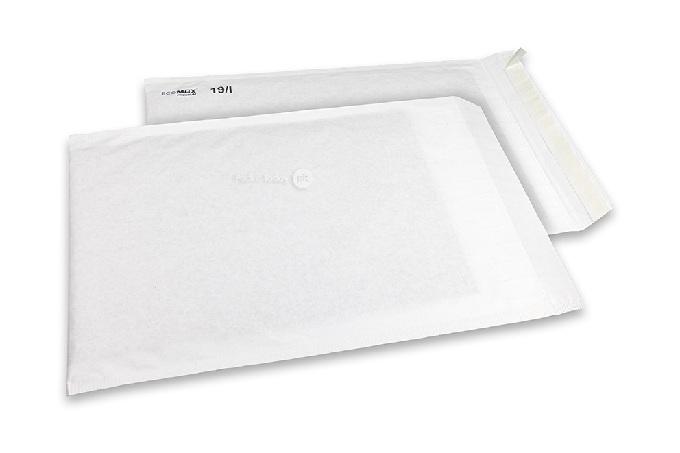 Luftpolstertaschen aus Papier – Ecomax - 300 x 445 mm, 19/I, Weiß